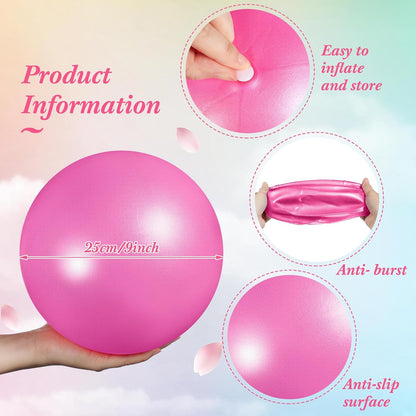 4 Pcs Small Pilates Ball Bulk 9 Inch Mini Yoga Ball