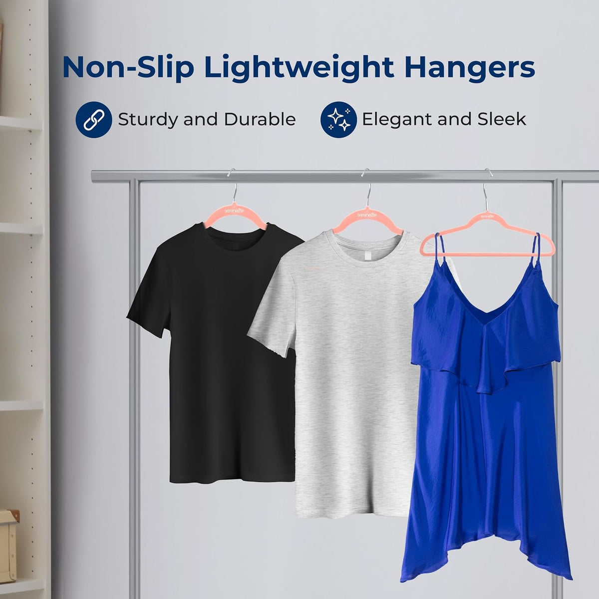Velvet Hangers – 10 Pack, Slim & Space Saving for Closets