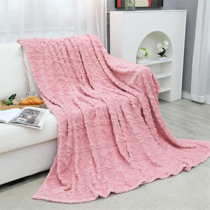 Soft Bed Throw Blankets, Washable Decoration Blankets, Multi Purpose Sofa Throws, Fit All Season, Large Blankets for Bedroom Couch Car Armchair Camping (200 * 150cm,Pink)