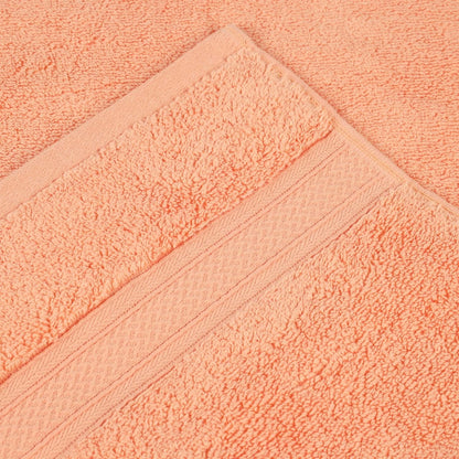 Cotton 3-Piece Towel Set, Zero Twist, Quick Dry, Home Essentials, Shower, Spa, Luxury Plush Soft Absorbent Towels, Includes 1 Bath, 1 Hand, 1 Washcloth/Face Towel, Solid, Peach