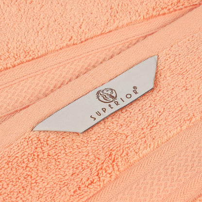 Cotton 3-Piece Towel Set, Zero Twist, Quick Dry, Home Essentials, Shower, Spa, Luxury Plush Soft Absorbent Towels, Includes 1 Bath, 1 Hand, 1 Washcloth/Face Towel, Solid, Peach