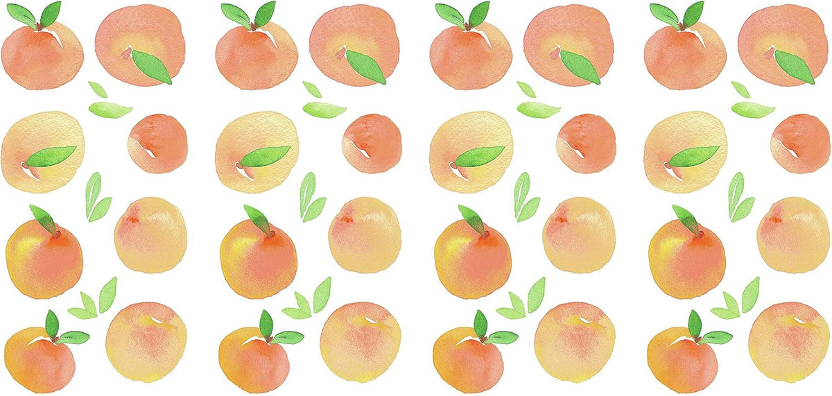 RMK4583SCS Sweet Peaches Peel and Stick Wall Decals, Peach, Orange, Yellow, Green