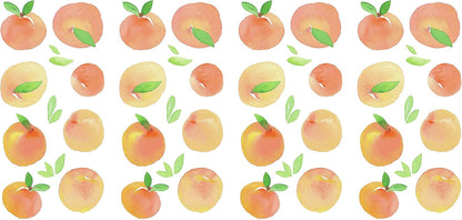 RMK4583SCS Sweet Peaches Peel and Stick Wall Decals, Peach, Orange, Yellow, Green