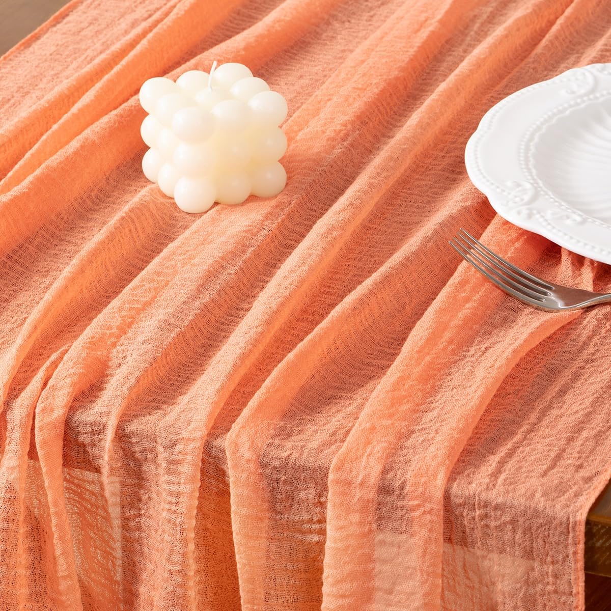 Cheesecloth Table Runner Fall Boho Wedding Shower Party Home Decor