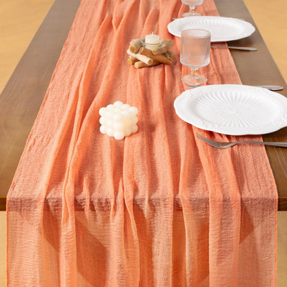 Cheesecloth Table Runner Fall Boho Wedding Shower Party Home Decor
