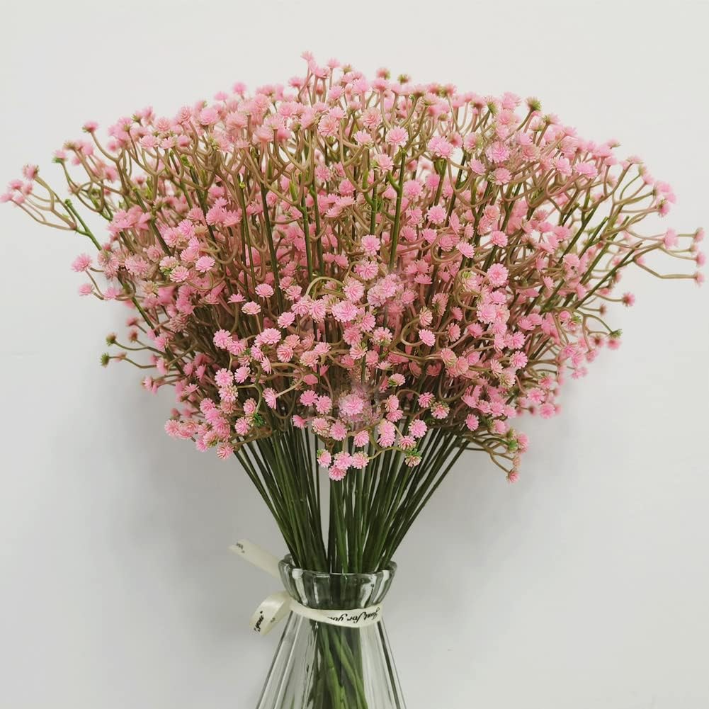 Baby Breath Gypsophila Deco Pink Colour Artificial Flowers for Wedding 40 Pieces/lot