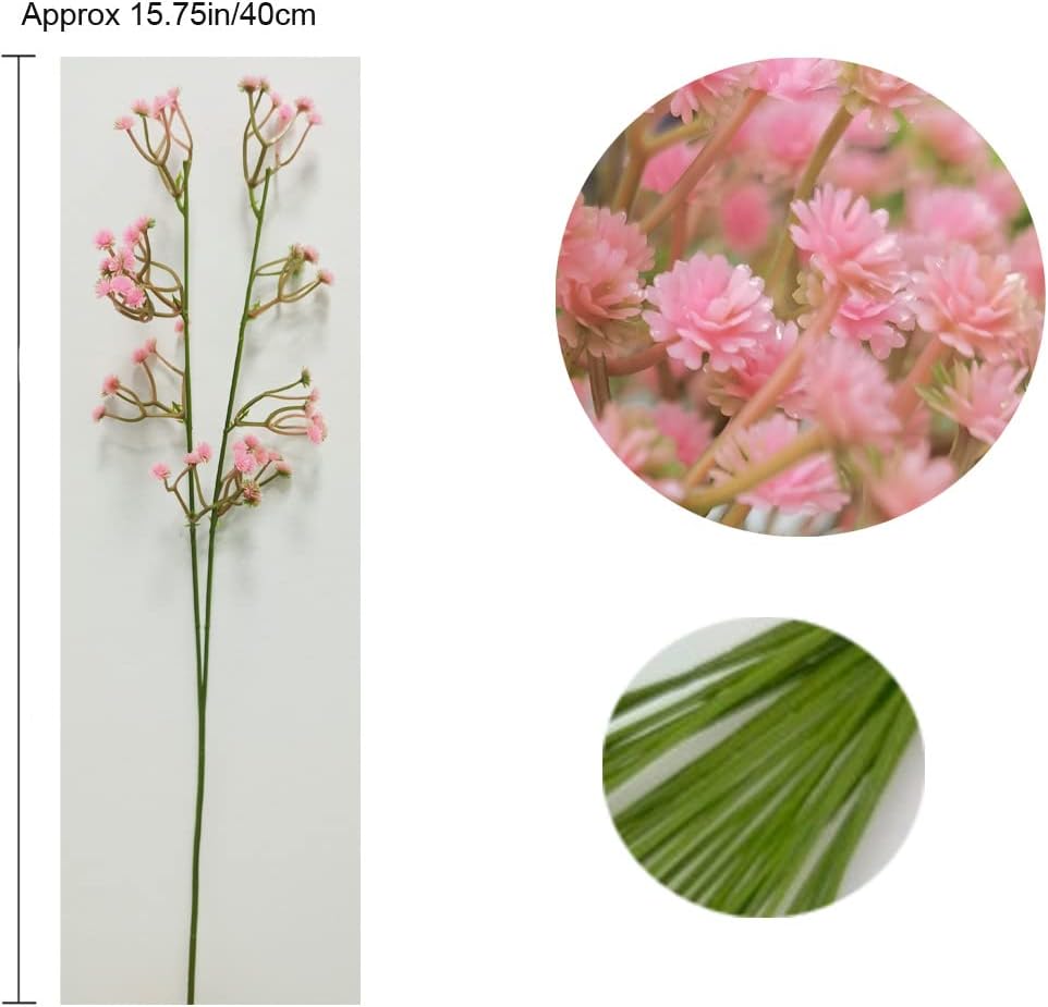 Baby Breath Gypsophila Deco Pink Colour Artificial Flowers for Wedding 40 Pieces/lot