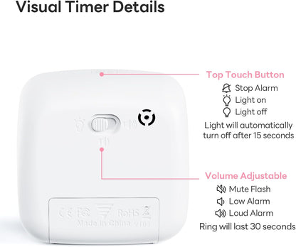 Visual Timer with Night Light, 60 Minute Countdown, Pink Unicorn