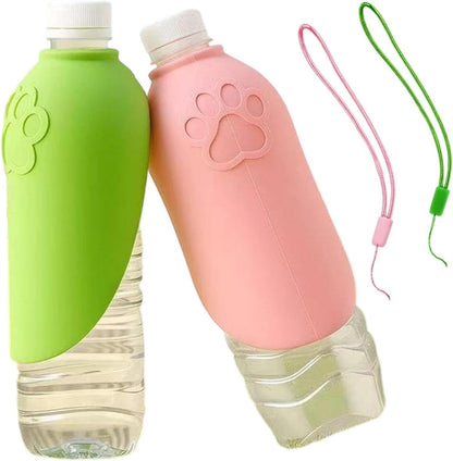 Dog Water Bottle with Bowl, Effortless Hydration Access, 15.5x6.5cm, Portable Pet Drinking Bottle, Dog Water Dispenser Container Cup, Versatile Utility, for Walking Hiking Camping