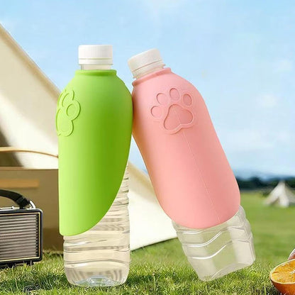 Dog Water Bottle with Bowl, Effortless Hydration Access, 15.5x6.5cm, Portable Pet Drinking Bottle, Dog Water Dispenser Container Cup, Versatile Utility, for Walking Hiking Camping