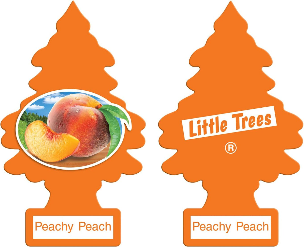 Cardboard Hanging Car, Home & Office Air Freshener, Peachy Peach (Pack of 6)