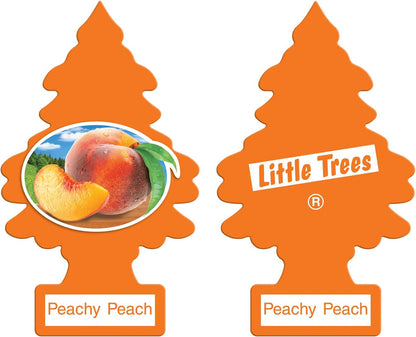 Cardboard Hanging Car, Home & Office Air Freshener, Peachy Peach (Pack of 6)