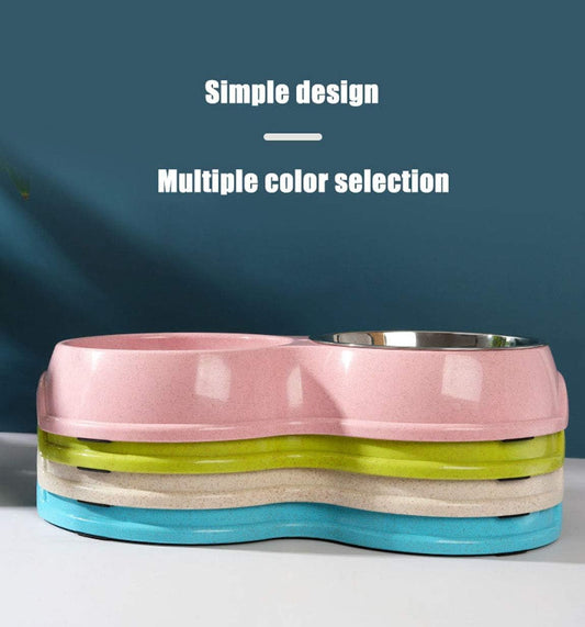 Stainless Steel Pet Slow Feeder Bowl for Puppy & Small Dogs Cats