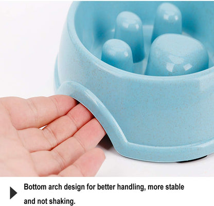 Stainless Steel Pet Slow Feeder Bowl for Puppy & Small Dogs Cats