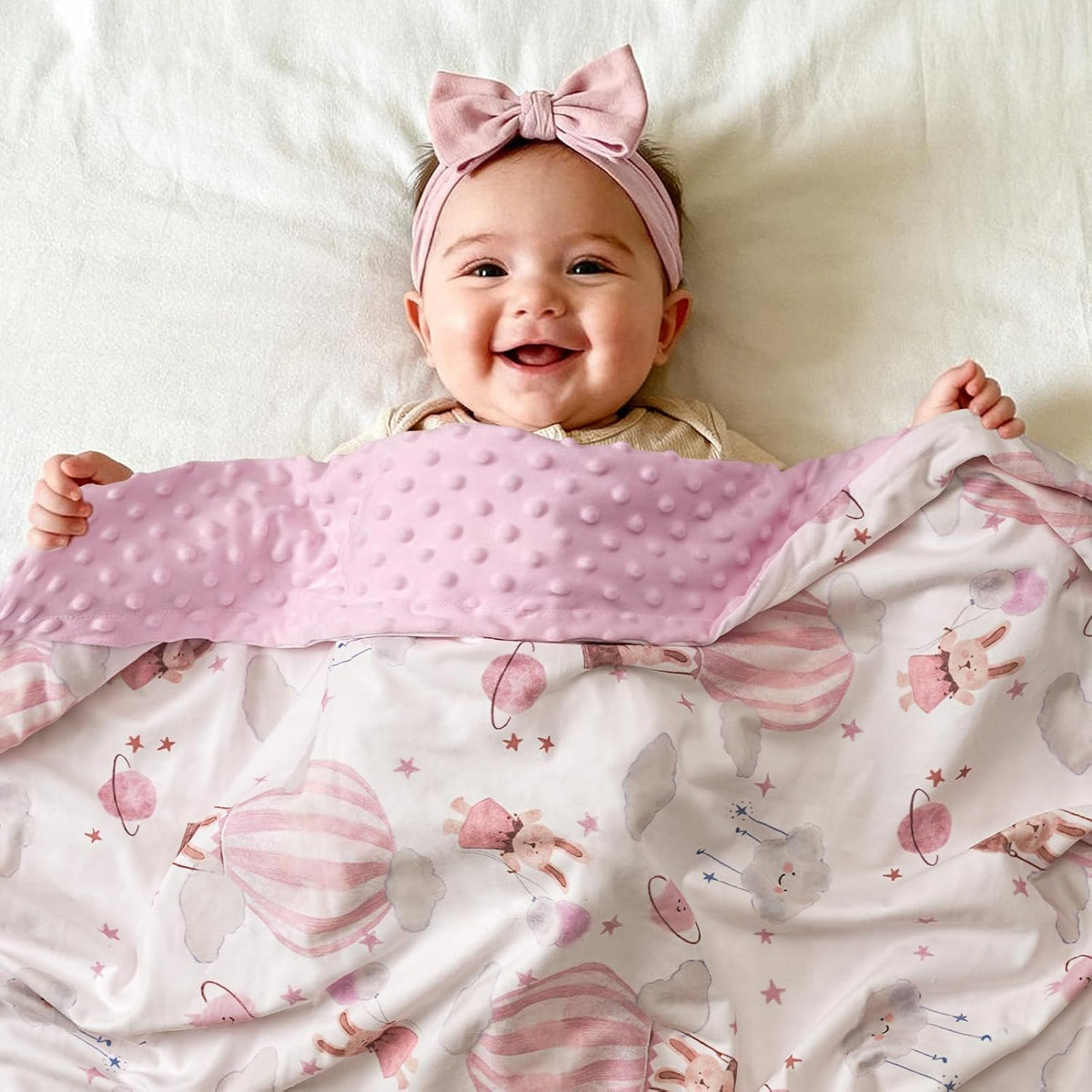 Fleece Baby Blankets for Girls & Boys, Infant Toddler Blanket