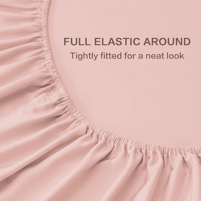 Blush King Sheets Set 100% Viscose Derived from Bamboo