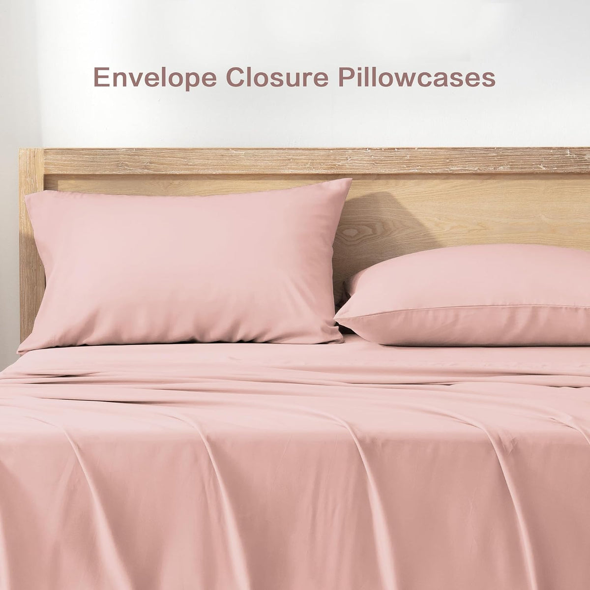 Blush King Sheets Set 100% Viscose Derived from Bamboo