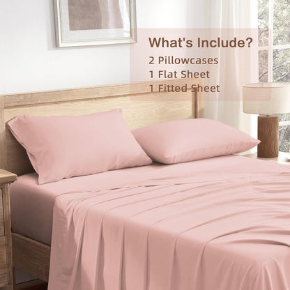 Blush King Sheets Set 100% Viscose Derived from Bamboo