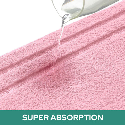 Bathroom Rugs Sets 2 Piece, Super Soft and Absorbent Non Slip Microfiber U-Shaped Toilet Bath Mat Set (20"x32"+U20 x24, Light Pink)