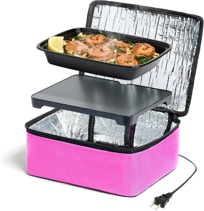 Mini Portable Electric Lunch Box Food Heater - Innovative Food Warmer and Heated Lunch Box for Adults Car/Home - Easily Cook, Reheat, and Keep Your Food Warm