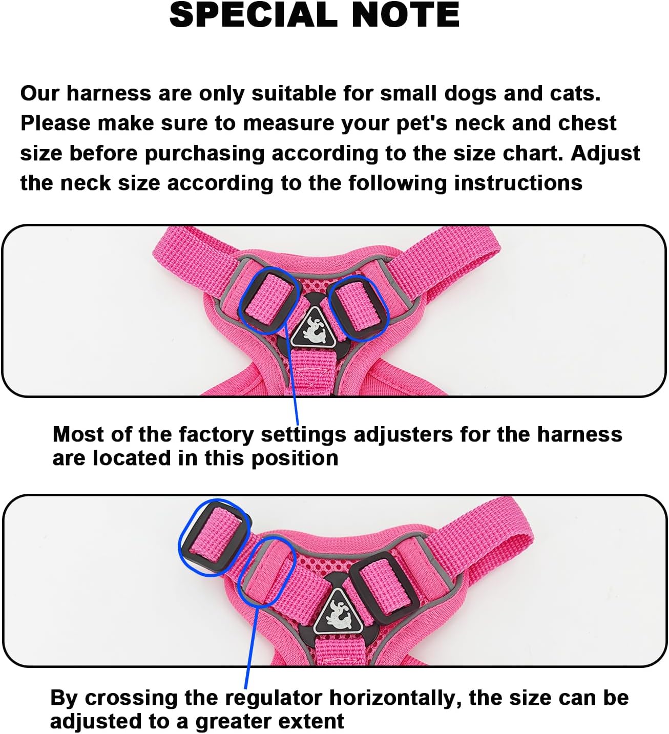 SOLMOONY Small Dog Harness,Soft Mesh Puppy Harness and Leash Set,No Escape Cat Harnesses for Training Walking,Reflective Adjustable Puppy Vest for Small Medium Dogs, Cats (Hot Pink, S)