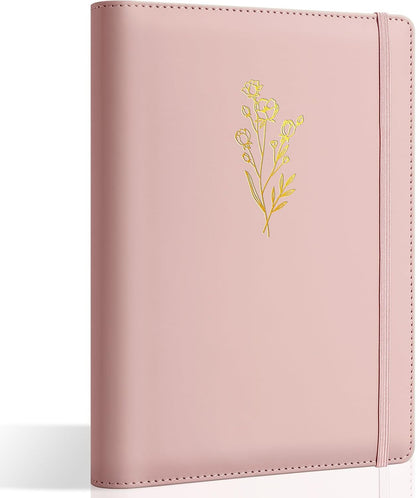 PU Leather Aesthetic A5 Binder 6 Ring Binder Journal Cover