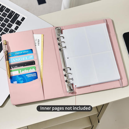 PU Leather Aesthetic A5 Binder 6 Ring Binder Journal Cover