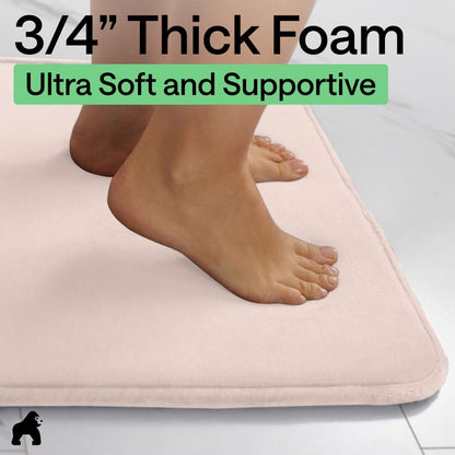 ® Memory Foam Bath Rug for Bathroom, 24x17 Pink