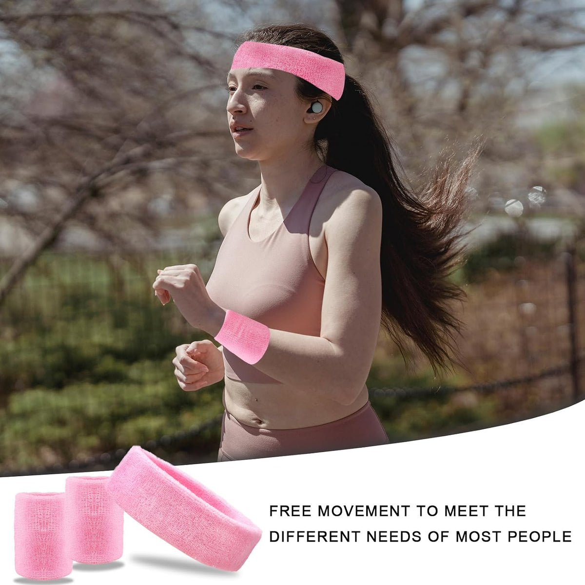 3 Pieces of Sweat Band Set, Headbands for Men Kids Sweatbands Including 1 Headband and 2 Wristbands Black Cotton Super Soft and Comfy Sweatband for Tennis Working Out Boxing Gym