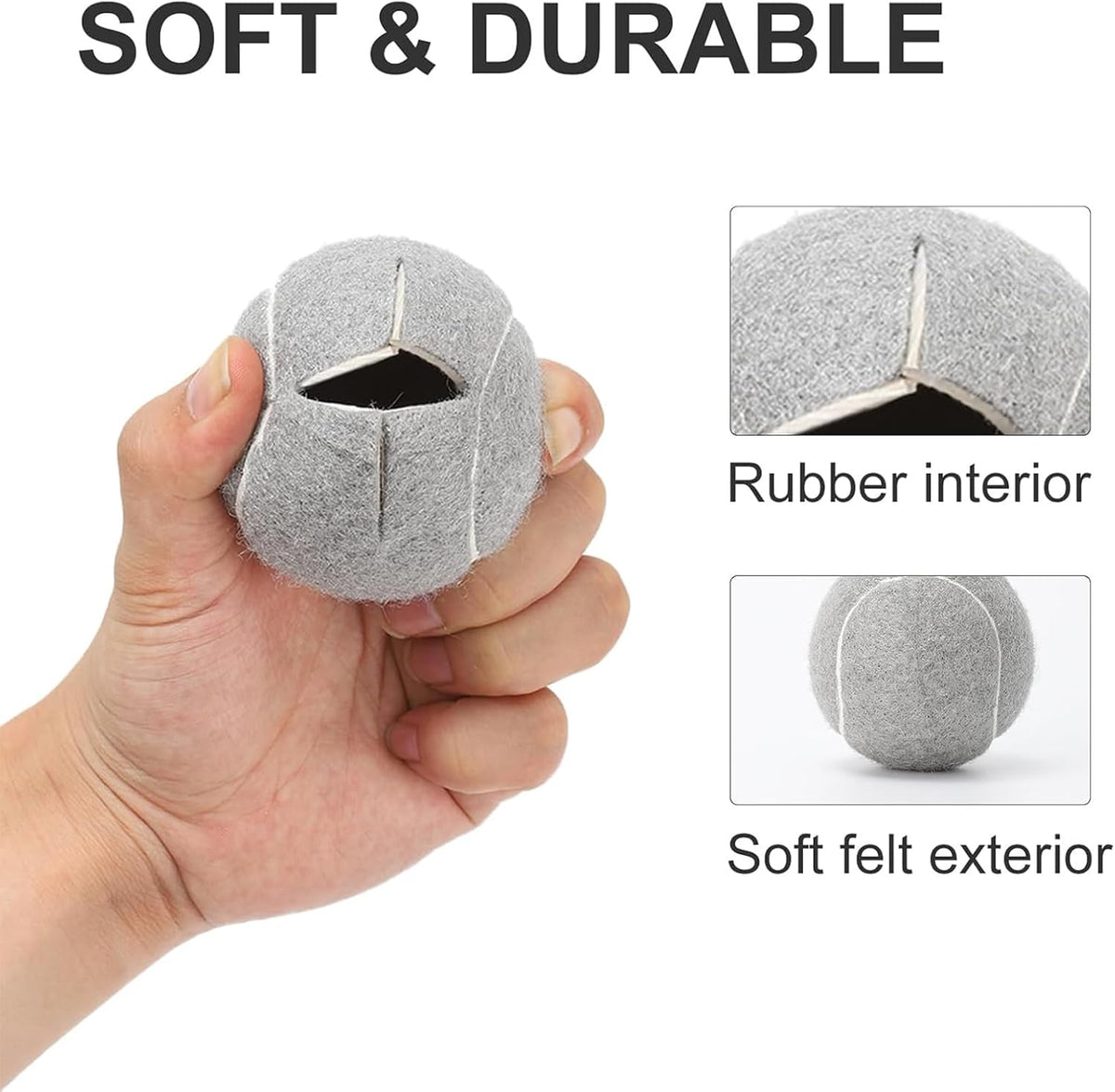 Walker Tennis Balls Precut Tennis Balls for Walkers 4PCS Walkers Legs Universal Precut Glide Balls, Heavy Duty Long Lasting Felt Pad Glide Coverings for Furniture Legs and Floor Protection