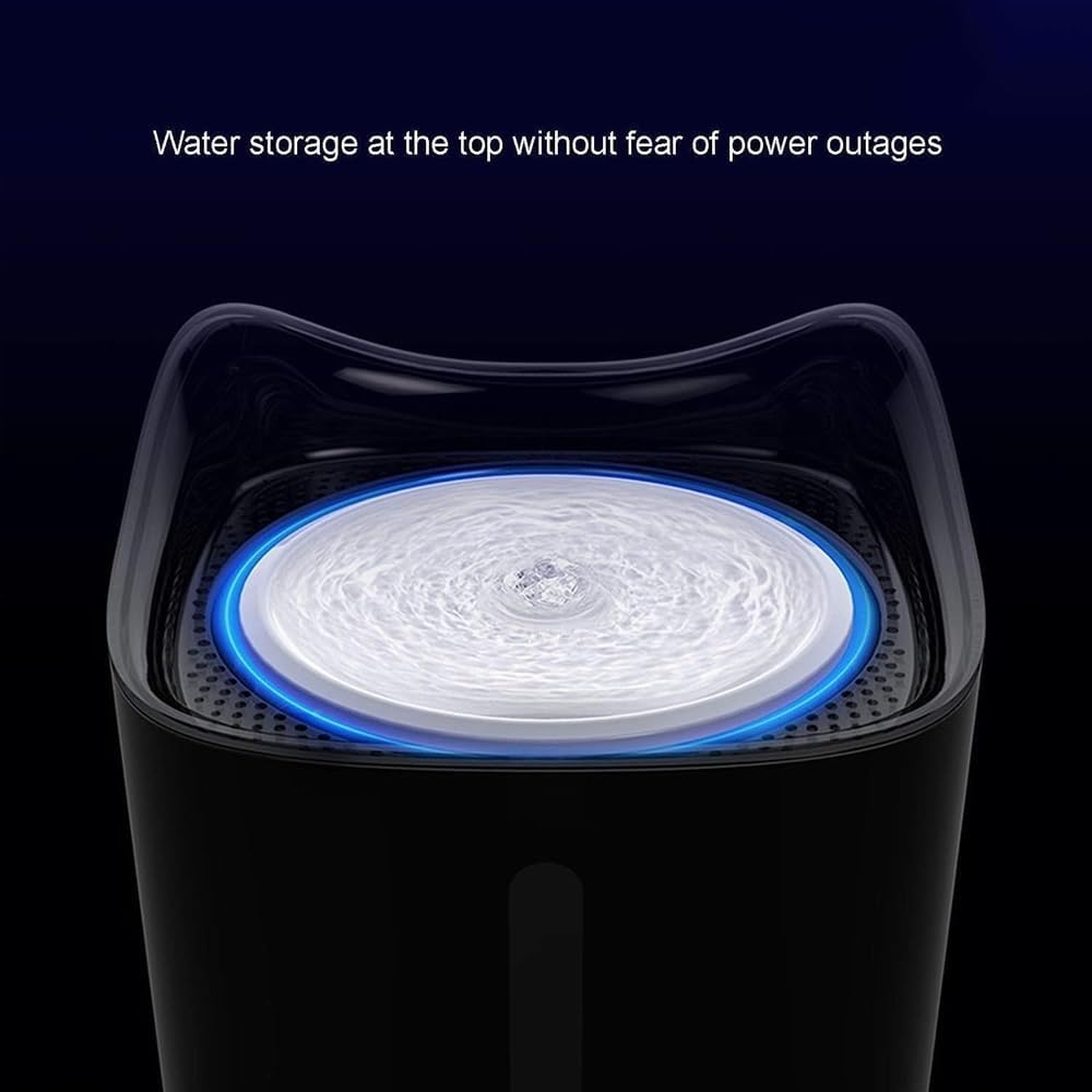 1.8L Automatic Cat Water Fountain w/Led Night Light and Water Level Window Ultra-Quiet Cat Fountain Flower Style Pet Drinking Fountain for Cats and Small Dogs(Pink)