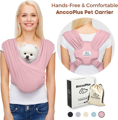 Small Dog Sling Carrier, Hands-Free, Light Pink, Regular