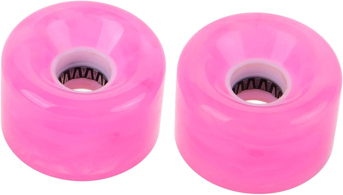 Replacement Skateboard Wheels 2pcs PU Pink Easy Install