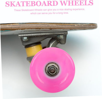 Replacement Skateboard Wheels 2pcs PU Pink Easy Install