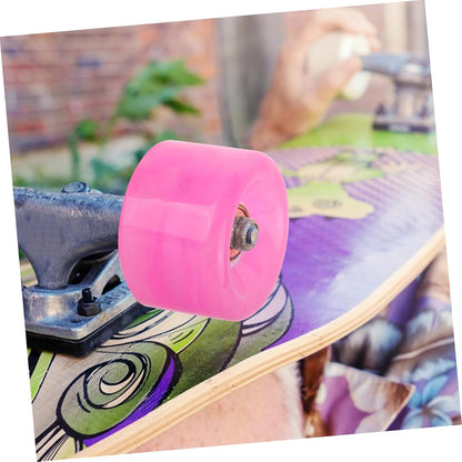 Replacement Skateboard Wheels 2pcs PU Pink Easy Install