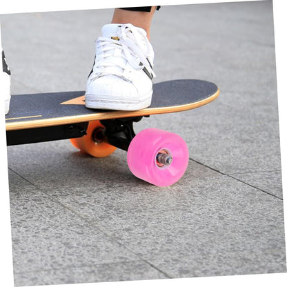 Replacement Skateboard Wheels 2pcs PU Pink Easy Install
