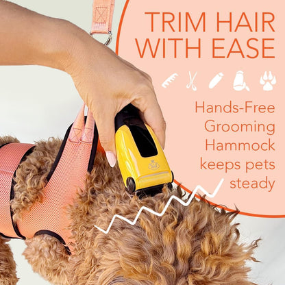 Haminway Pet Grooming Hammock – Large Dog Grooming Sling for Nail Trimming, Bathing & Ear/Eye Care – Pink