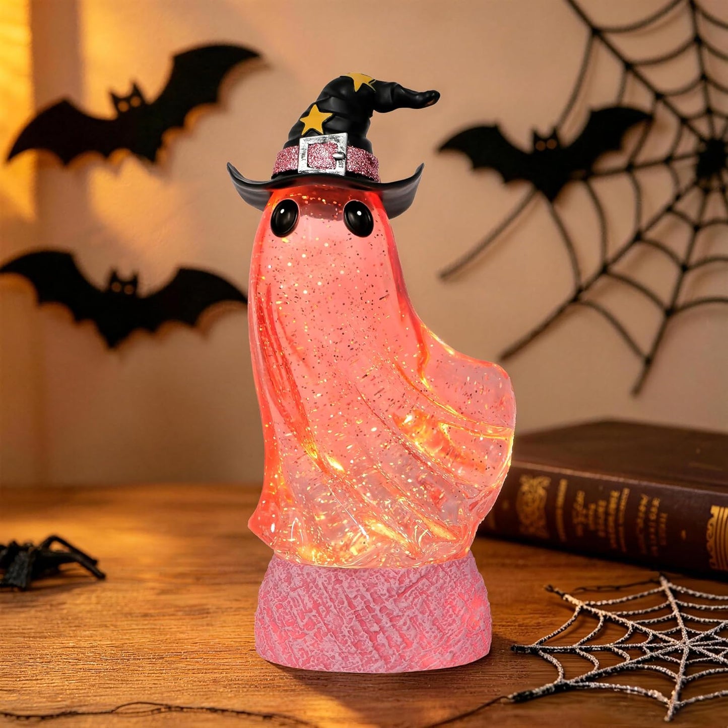 Halloween Decorations - Lighted Ghost Swirling Water Globe