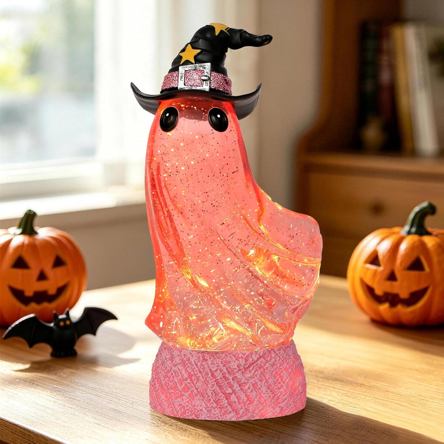 Halloween Decorations - Lighted Ghost Swirling Water Globe
