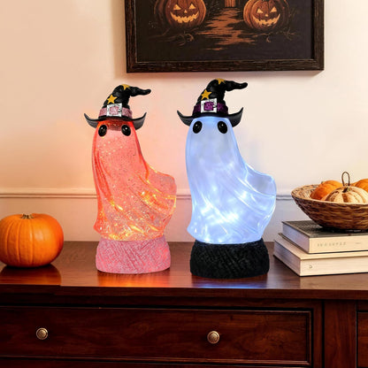 Halloween Decorations - Lighted Ghost Swirling Water Globe