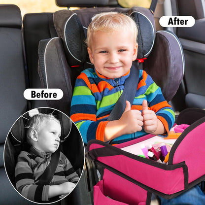 Car Seat Tray,Toddler Road Trip Essentials With Drawing Kit