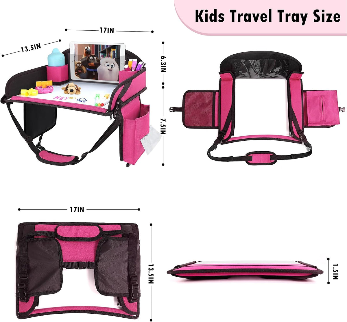 Car Seat Tray,Toddler Road Trip Essentials With Drawing Kit