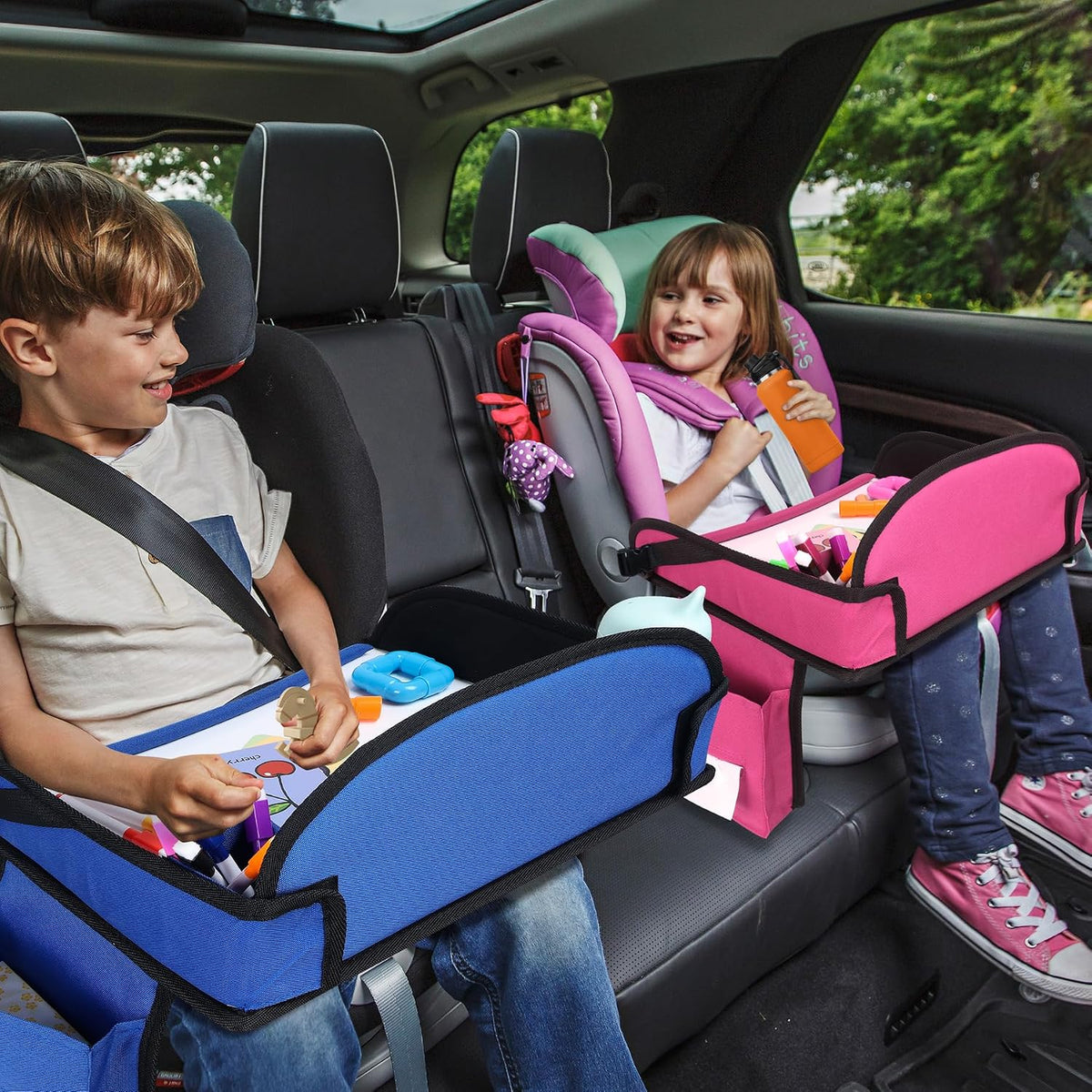 Car Seat Tray,Toddler Road Trip Essentials With Drawing Kit
