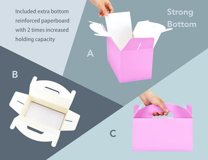 Treat Gift Boxes, 30 Pack, Pink, 9.45x5x5 IN