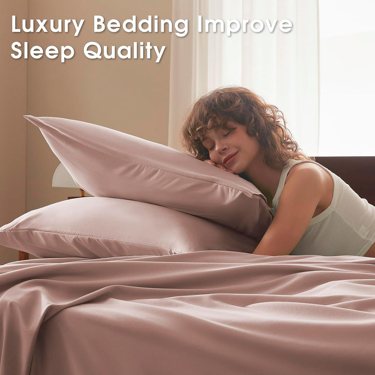 Full Size 4 Piece Sheet Set - Comfy Breathable & Cooling Bed Sheets Set, Soft and Wrinkle Free, Deep Pockets, Easy & Secure Fit, Hotel Luxury Bedding - Oeko-Tex - Baby Pink