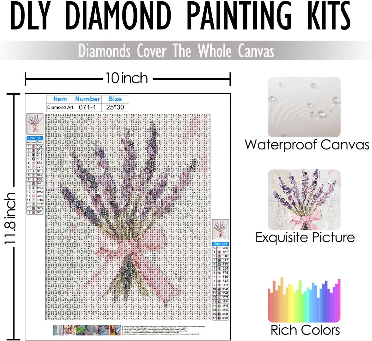 4 Pack Pink Coquette Bow Floral Diamond Art Kits, Wildflower Hydrangea Lavender Flower Gem Diamond Painting Art Kits for Adults Kids Beginners, Preppy Coquette Girly Room Decor 9.8x11.8 Inch