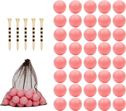 40 Pack Foam Golf Practice Balls - Realistic Feel and Limited Flight Training Balls for Indoor or Outdoor