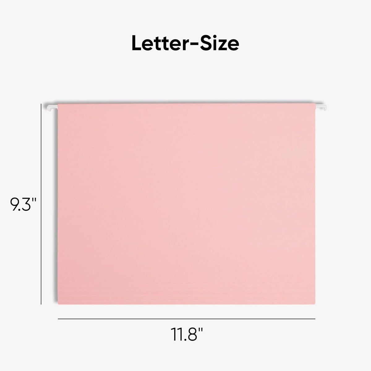 Hanging File Folders with Tabs, Letter Size, Pink, 25 Count