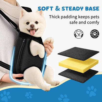 Mosago Dog Backpack Carrier, Adjustable Pet Front Carriers, Legs Out Carrying Sling Travel Bag for Small Medium Dogs 7-11 Lbs, Soft Wearable Puppy Chest Carry Backpacks for Walking/Hiking/Camping