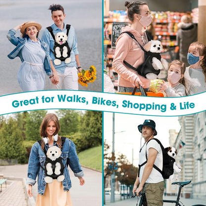 Mosago Dog Backpack Carrier, Adjustable Pet Front Carriers, Legs Out Carrying Sling Travel Bag for Small Medium Dogs 7-11 Lbs, Soft Wearable Puppy Chest Carry Backpacks for Walking/Hiking/Camping